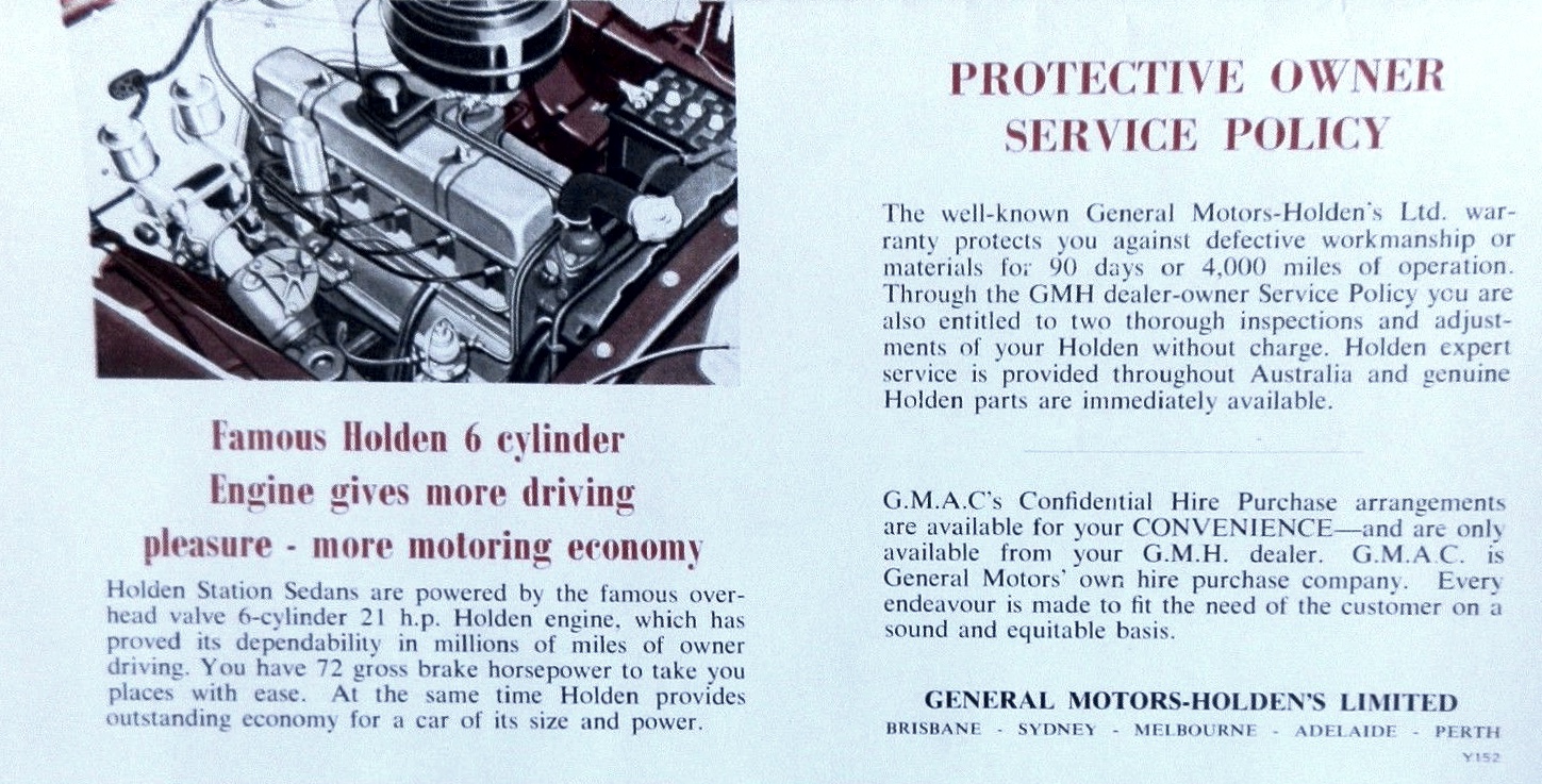 1958 Holden FC Station Sedan Brochure Page 3